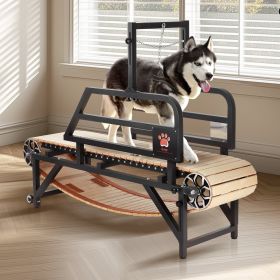 Dog Treadmill For Large Dogs Up To 220 Lbs Indoor Pet Running Machine (Option: Black)