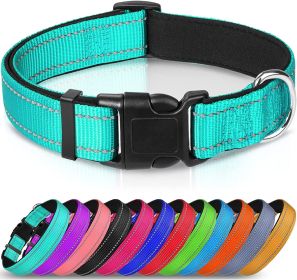 Reflective Dog Collar; Soft Neoprene Padded Breathable Nylon Pet Collar Adjustable for Medium Dogs (Color: black, size: Small (Pack of 1))