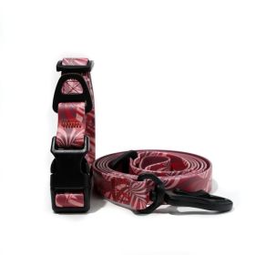 Waterproof UV embossed printing style traction rope set Traction Rope (Color: Red flame, size: 1.5cm*150cm)